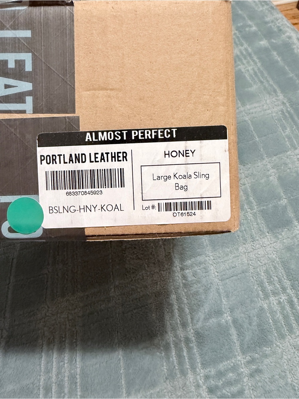 Portland Leather, Honey, Large Koala Crossbody Bag - Picture 10 of 10